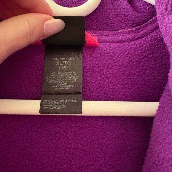 North Face Purple Fleece Zip-Up - Picture 8 of 9
